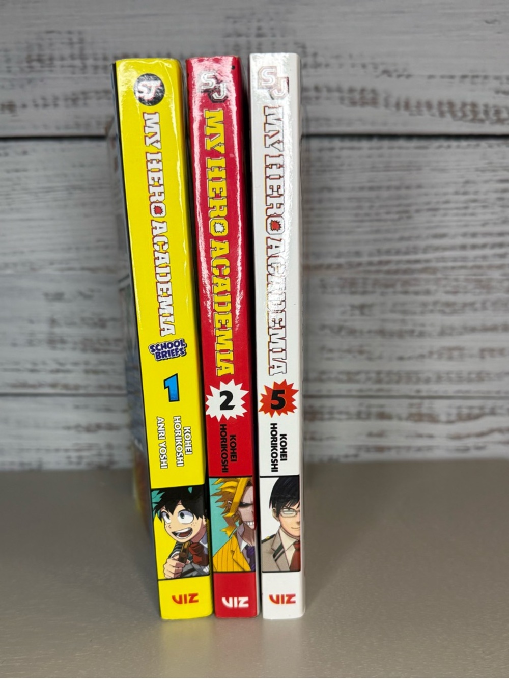 My Hero Academia Manga Volumes 1, 2 & 5